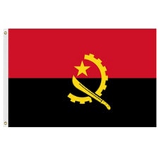 Angola flag red black yellow symbol