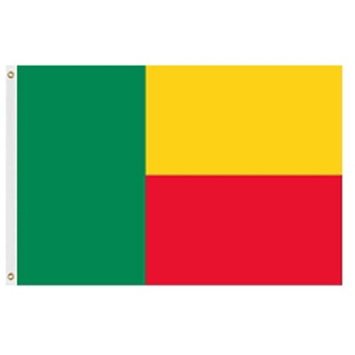 Flag of Benin green yellow red desi
