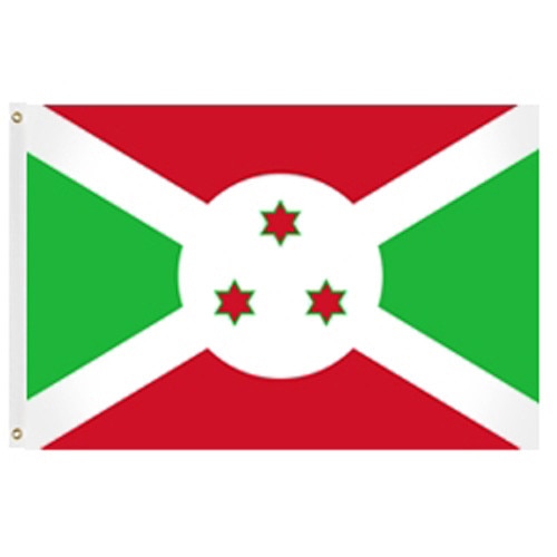 Burundi flag with stars and colors