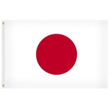 Japan flag white background red dot