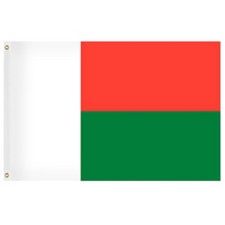 Flag of Madagascar with colors red