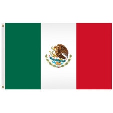 Mexico flag with eagle emblem
