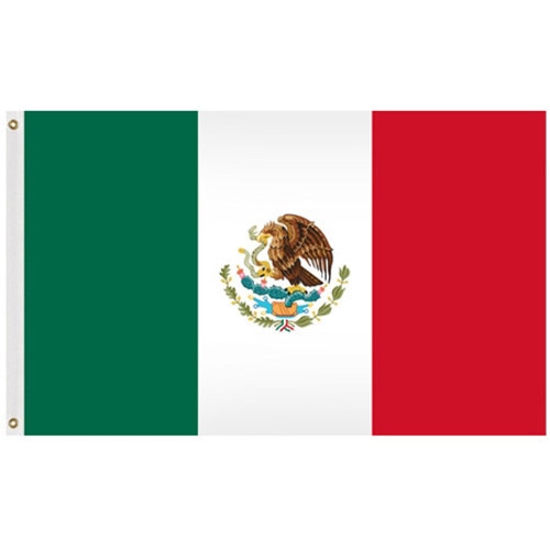 Mexico flag with eagle emblem