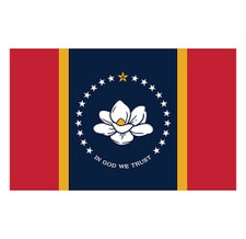 Outdoor Mississippi Flags