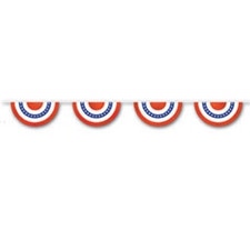 red white blue bunting garland