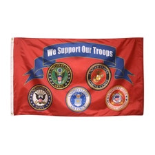 We Support Our Troops flag design