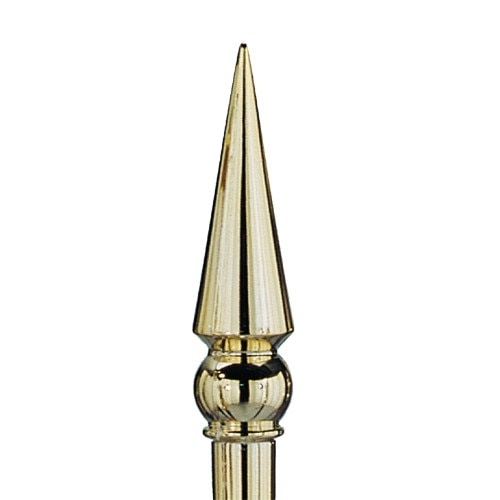 golden pointed fence topper