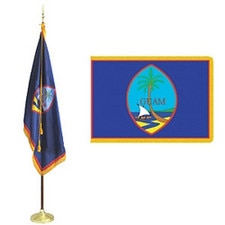 Guam flag and flagpole display