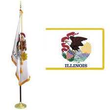 Illinois state flag and banner