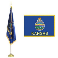 Kansas state flag and banner