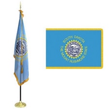 South Dakota state flag and banner