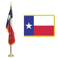 Texas flag and flagpole display