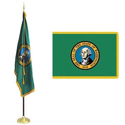 Washington state flag and banner