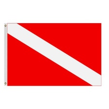 divers down flag red white diagonal