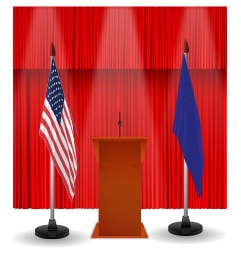 Podium flag